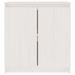 Armoire latérale Blanc 60x36x65 cm Bois de pin massif - Photo n°4