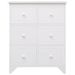 Armoire latérale et 6 tiroirs Blanc 60x30x75 cm Bois Paulownia - Photo n°1