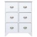 Armoire latérale et 6 tiroirs Blanc 60x30x75 cm Bois Paulownia 2 - Photo n°1
