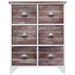 Armoire latérale et 6 tiroirs Marron 60x30x75 cm Bois Paulownia - Photo n°1