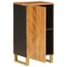 Armoire latérale marron et noir 40x33,5x75 cm bois de manguier - Photo n°3