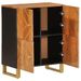 Armoire latérale marron et noir 60x33,5x75 cm bois de manguier - Photo n°3