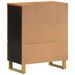 Armoire latérale marron et noir 60x33,5x75 cm bois de manguier - Photo n°6