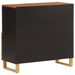 Armoire latérale marron et noir 80x33,5x75 cm bois de manguier - Photo n°6