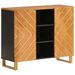 Armoire latérale marron et noir 90x33,5x75 cm bois de manguier - Photo n°1