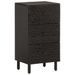 Armoire latérale noir 40x33x75 cm bois massif de manguier - Photo n°1