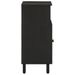 Armoire latérale noir 60x33x75 cm bois massif de manguier - Photo n°4