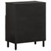 Armoire latérale noir 60x33x75 cm bois massif de manguier - Photo n°5