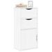 Armoire latérale tiroirs ODDA blanc 40x24x79 cm bois massif pin - Photo n°1