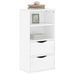 Armoire latérale tiroirs ODDA blanc 40x24x79 cm bois massif pin - Photo n°1