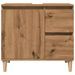 Armoire lavabo chêne artisanal 65x33x60 cm bois d'ingénierie - Photo n°4