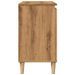 Armoire lavabo chêne artisanal 65x33x60 cm bois d'ingénierie - Photo n°6