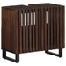 Armoire lavabo de bain 62x34x58 cm brun bois de manguier massif - Photo n°1