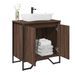 Armoire lavabo de salle de bain chêne marron 60x35x60 cm - Photo n°1