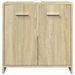 Armoire lavabo de salle de bain chêne sonoma 60x33x60 cm - Photo n°4