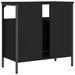 Armoire lavabo de salle de bain noir 60x30x60 cm - Photo n°8