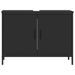 Armoire lavabo de salle de bain noir 80x30x60 cm - Photo n°5