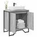 Armoire lavabo de salle de bain sonoma gris 60x35x60 cm - Photo n°1