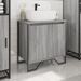 Armoire lavabo de salle de bain sonoma gris 60x35x60 cm - Photo n°3