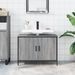 Armoire lavabo de salle de bain sonoma gris 80x30x60 cm - Photo n°3