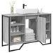 Armoire lavabo de salle de bain sonoma gris 91x35x60 cm - Photo n°1