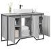 Armoire lavabo de salle de bain sonoma gris 91x35x60 cm - Photo n°1