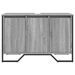 Armoire lavabo de salle de bain sonoma gris 91x35x60 cm - Photo n°4