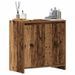 Armoire lavabo de salle de bain vieux bois 60x33x60 cm - Photo n°1