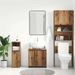 Armoire lavabo de salle de bain vieux bois 60x33x60 cm - Photo n°4