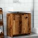 Armoire lavabo de salle de bain vieux bois 60x33x60 cm - Photo n°4