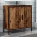 Armoire lavabo vieux bois 60x30x60 cm bois d'ingénierie - Photo n°1