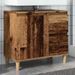 Armoire lavabo vieux bois 65x33x60 cm bois d'ingénierie - Photo n°1