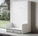 Armoire lit 120x190 cm avec canapé et colonne de rangement bois blanc Kanto - Photo n°11