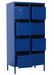 Armoire métallique bleu mate 8 tiroirs Lesky - Photo n°2