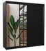 Armoire moderne 2 portes coulissantes avec miroir DAVIA 200 cm - Photo n°1