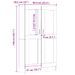 Armoire multifonction mi hauteur 2 portes Kala 82 cm - Solution gain de place - Photo n°12
