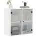 Armoire murale avec portes en verre blanc 68x37x68,5 cm - Photo n°4