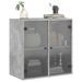 Armoire murale avec portes en verre gris béton 68x37x68,5 cm - Photo n°4