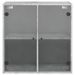 Armoire murale avec portes en verre gris béton 68x37x68,5 cm - Photo n°6