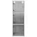 Armoire murale avec portes en verre sonoma gris 35x37x100 cm - Photo n°6