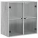 Armoire murale avec portes en verre sonoma gris 68x37x68,5 cm - Photo n°1