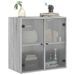 Armoire murale avec portes en verre sonoma gris 68x37x68,5 cm - Photo n°4