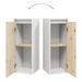 Armoire murale Blanc 30x30x80 cm Bois de pin massif - Photo n°8