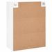 Armoire murale blanc brillant 69,5x34x90 cm bois d'ingénierie - Photo n°9