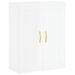 Armoire murale blanc brillant 69,5x34x90 cm bois d'ingénierie - Photo n°1