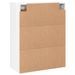 Armoire murale blanc brillant 69,5x34x90 cm bois d'ingénierie - Photo n°2