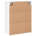 Armoire murale blanc brillant 69,5x34x90 cm bois d'ingénierie - Photo n°9