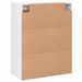 Armoire murale blanc brillant 69,5x34x90 cm bois d'ingénierie - Photo n°9