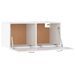 Armoire murale blanc brillant 80x36,5x35 cm bois d'ingénierie - Photo n°6