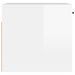 Armoire murale blanc brillant 80x36,5x35 cm bois d'ingénierie - Photo n°7